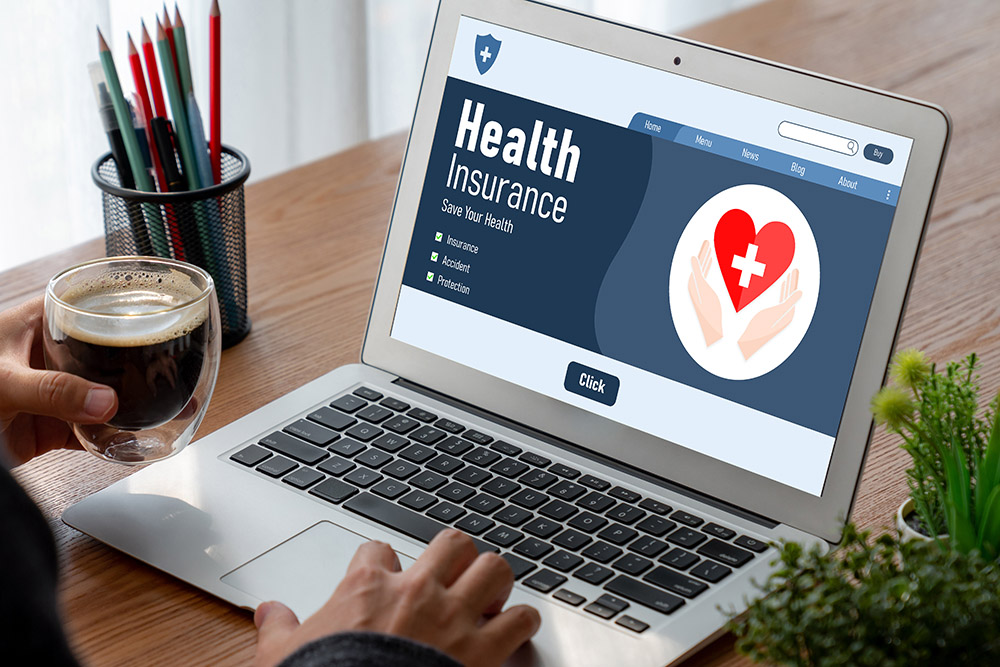 Health insurance web site modish registration system for easy form filling