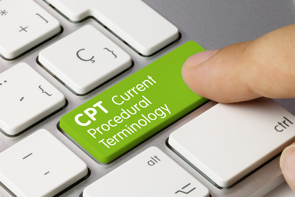 CPT Current Procedural Terminology button on keyboard