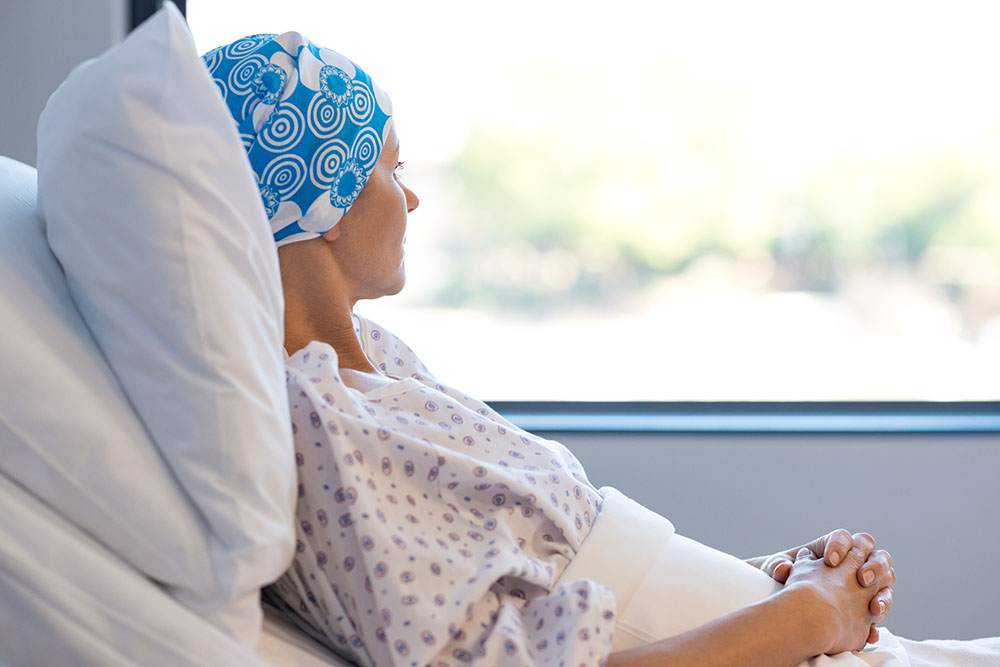 Cancer patient resting